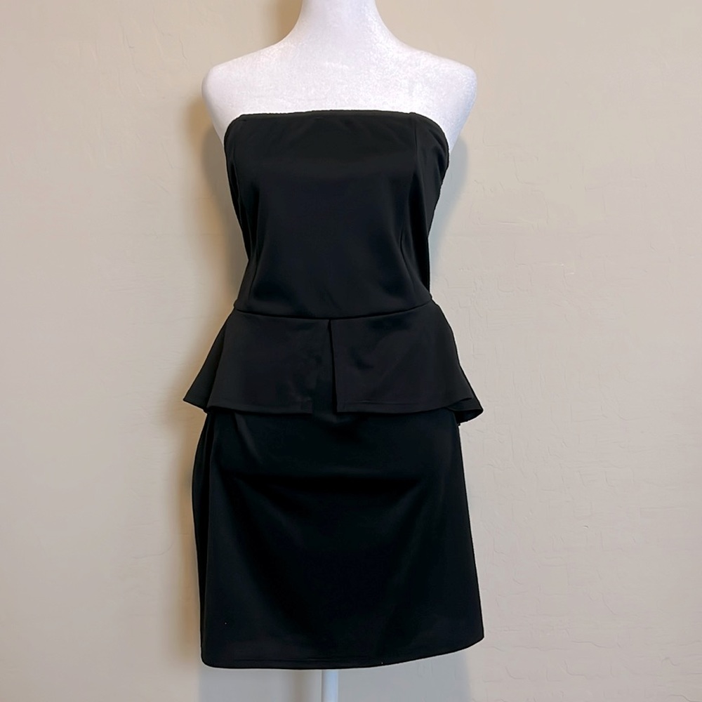 Strapless Black Tube Top dress Size XL